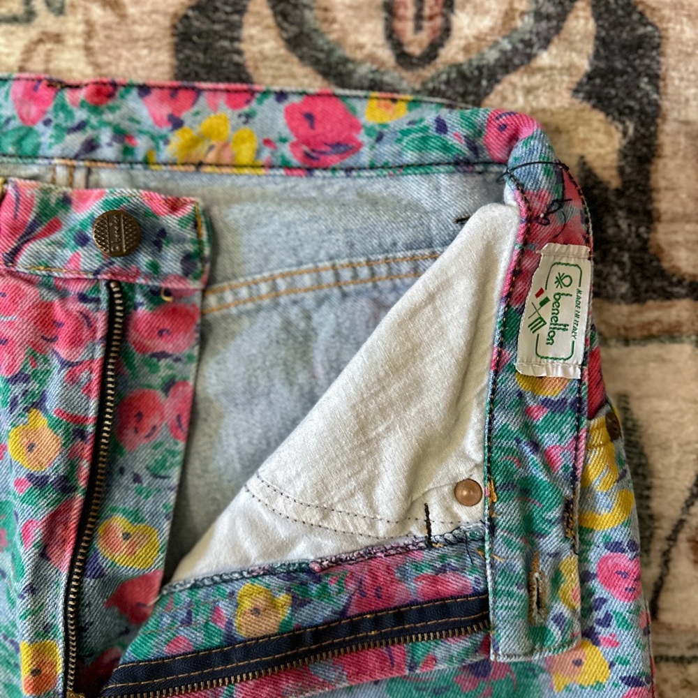 United Colors Of Benetton Floral High Rise Jeans - Multicolor - Picture 10 of 12